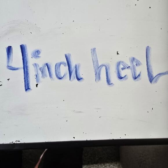 Womens White Heel Open Toe Shoes Size 7.5 - Picture 9 of 9